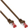 InLine® Cavo patch , S/FTP (PiMf), Cat.6, 250MHz, PVC, rame, marrone, 15m