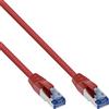 InLine Cavo patch InLine® 76800R, S/FTP (PiMf), Cat.6A, 500MHz, senza alogeni, rame, rosso, 10m