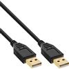InLine® 34305S Cavo USB 2.0, da A ad A, nero, contatti dorati, 0,5 m