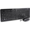 InLine® 55368A Design Set tastiera-mouse da tavolo USB 2,4GHz wireless DE Layout ottico max. 1600dpi nero