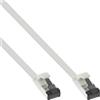 InLine® 75805W Cavo patch piatto, U/FTP, Cat.8.1, TPE senza alogeni, bianco, 5m