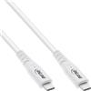 InLine Cavo InLine® USB4, USB-C maschio/maschio, PD 240W, 8K60Hz, TPE, bianco, 2m