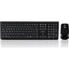 Perixx PERIDUO-703 B DE, set tastiera e mouse, senza fili, nero