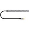 InLine Hub USB-C InLine®, 4x USB-C + Power Delivery 100 W, USB 3.2 Gen.2, grigio