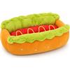 Generic Cuccia per hot dog, per cani e gatti, in peluche, rimovibile e lavabile, in morbida microfibra scamosciata e velluto a coste, con fondo antiscivolo, per cuccioli di piccola taglia (S)