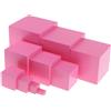 Palle Rosa Cubi Di Legno Impilamento Blocchi Costruzione
