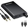 LiNKFOR LiNLFOR Amplificatore Cuffie Portatile con Ricarica Type-C e 1500mAh, 16-300Ω Amplifier per Cuffie HiFi in Lega di Alluminio con Doppio Guadagno per l'Audio di Smartphone, Computer, MP3