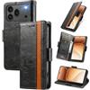 MOJIA Cover per Honor 600 5G / 600 Pro 5G, PU Custodia Antiurto Resistente ai Graffi, Custodia Flip Portafoglio per Telefono con Supporto e Slot per Schede. Nero
