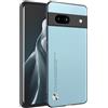 HAFFAN Custodia Cover Protettiva per Cellulare per Google Pixel 7A (6.1 inches), Stile Similpelle - Azzurro