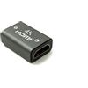 System-S Adattatore HDMI 4K standard femmina a femmina, cavo di colore grigio