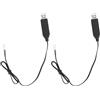 BTFO 2pz XH2,54mm 2P Cavo di Ricarica USB Ricambio per Batteria RC al Litio da 3,7V, Cavo Ricarica per Batteria Quadricottero Alimentazione USB
