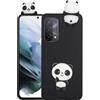 SEHEYA Cover per OPPO A54 / A74 5G Silicone Case 3D Cartoon Carino Panda Custodia Antiurto Nero Morbido TPU Paraurti Protezione Caso Cellulari Ragazze Ragazzo