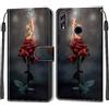SIENIANLINE Cover per Huawei P Smart 2019 PU Pelle Custodia Flip Fiamma