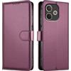 JUNETOP Cover per OPPO A5 Pro (5G/4G), Custodia a Libro Viola