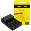 Patona Caricatore USB per pile rotonde CR123A, 14500, 16340, 18650, 22650, 26650... e batterie micro AAA / mignon AA "