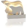 Evviva Decorazione in legno. Orso 3D con LED 16 x h 12 cm - Decor