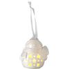 Evviva Set 2 decorazioni in porcellana Pupazzo di neve con LED 7,5 x 6 x h 8,5 cm - Decor
