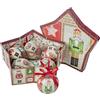 Evviva Set 6 decorazioni albero scatola regalo a stella Ø 7,5 cm - Decor