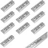 EXLECO 10 binari per airline, accessori con 4 filettature M8, M6 | 50,5 x 18 x 6,5 mm, pietra scanalata in Alluminio, guida di ancoraggio per camper, caravan, piccoli