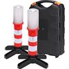 Bseical 2 Pezzi Led Road Flare Lampione,Spia Lampeggiante, Luce Luce Stroboscopica Di Sicurezza Da Campeggio, Segnaletica Stradale Luminosa, 3 Modalità Di Illuminazione, Per Auto Rv Camion Barca (rosso)