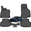 W-Parts 4 TAPPETI - TAPPETINI IN GOMMA A VASCA 3D TPE PER AUDI A3 verione 8Y - dal 2020 in poi