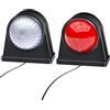 Justech 2 x 8LED Luci Ingombro Impermeabile LED Luci Laterali Conforme E8 Indicatori Luminosi Luce di Posizione 12V 24V Luce Rosso e Bianco per Camion Rimorchio Camper