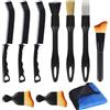 ACOMTUO 10 Pezzi Pennelli Pulizia Auto, Pennelli per Auto Detailing, Panni in Microfibra Auto, Spazzola per Interni Auto a Setole Morbide, Strumento per Pulizia Morbide Sedile Cruscotto