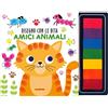 JOYBOOK Amici animali. Disegno con le dita. Ediz. illustrata. Con 7 spugnette di inchiostro