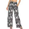 EXCHIC Donne Gamba Dritta Sciolto Boho Yoga Pantaloni Casual Elastico Vita Pantaloni con Tasche(XL, Series 2#10)