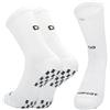 WE FOOT TECHNOLOGY WE FOOT Dual Grip PLUS Lite Crew Calzini sportivi antiscivolo per uomini e donne Calcio Calcio Futsal Basket Tennis, bianco, 7.5-9.5