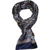 UK_Stone - Sciarpa da uomo, 100% seta pura, motivo vintage classico, doppio strato stampato, #1 blu scuro., One Size