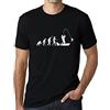 Ultrabasic Uomo Maglietta Evoluzione del Pescatore - Evolution of The Fisherman - T-Shirt Stampa Grafica Divertente Vintage Idea Regalo Originale alla Moda Nero Profondo 5XL