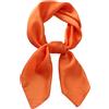 CHUNG Sciarpa di seta emulazione donna 70x70cm bandane sciarpe retrò anni '50 testa borsa fascia capelli nastri fazzoletto cravatta quadrata, Arancione, 27.5*27.5