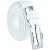Laura Biagiotti Biagiotti Cintura Donna Sottile in Vera Pelle, Accorciabile con Scatola (Bianco 2 cm, XL (120 cm))