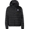 NORTH SAILS Giacca Skye Piumino Uomo con Cappuccio Staccabile Realizzato in micro-ripstop riciclato Imbottitura REPREVE (IT, Testo, S, Regular, Regular, Nero)