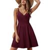 STYLEWORD Abito da Donna con Scollo a V Senza Maniche Abito Estivo Floreale con Spalline Regolabili Abito Longuette Scamiciato Abito da Spiaggia con Tasche