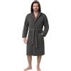 Bassetti Accappatoio Uomo e Donna in Spugna 100% Cotone 360 g/m² con Cappuccio, Tasche e Cintura - Collezione Pop Color Tinta Unita (IT, Testo, L, Regular, Regular, Grigio)