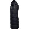 Navahoo Gilet lungo da donna, senza maniche, caldo, invernale, taglie XS-3XL, blu navy, XXL