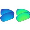 EZReplace Lenti di ricambio per occhiali da sole Oakley Sliver OO9262 (lenti polarizzate), blu ghiaccio + verde primavera, Taglia unica