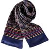 UK_Stone - Sciarpa da uomo in 100% pura seta, motivo Paisley floreale vintage, doppio strato, da gentiluomo, Blu, Size: 160 * 28cm (62.4 x 10.92)
