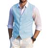 Solovedress Gilet estivo da uomo, vestibilità normale, classico, per matrimoni e feste