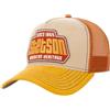 Stetson Cappellino Brickstone Trucker Small Uomo - Mesh cap Berretto Baseball Snapback, con Visiera, Visiera Estate/Inverno - Taglia Unica Beige-ruggine