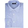 Coveri Camicia classica collo italiano in puro cotone fantasia a righe, Azzurro scuro L