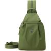 Generic Mini zaino da donna 3 in 1, con cerniera, in tessuto Oxford antifurto, leggero, morbido, convertibile, per viaggi e uso quotidiano, Verde, taglia unica, Zaino da viaggio