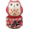 NIDEC INSTRUMENTS Shofuku Nidec Lucky Daruma Owl Music Box Red Lucky Charm Regalo Nuovo dal Gia...