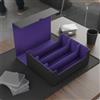 Box Porta Carte a Tre File Divisori Interni Contenitore Carte Grande Capacità
