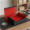 Box Porta Carte a Tre File Divisori Interni Contenitore Carte Grande Capacità