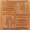 SKTQYQO Piano Tavolo in Legno Massello Teak Quadrato 90x90x2,5 cm per Interni ed Esterni, Top Ristrutturazione Resistente agli Agenti Atmosferici con Finitura Levigata, 4 Doghe