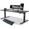 Airfish Scrivania regolabile in altezza, 180x80 cm, USB, elettrica con memoria, 73-118 cm, nero