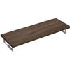 doporro Mensola Sospesa Porta Lavabo 45x140 cm in Legno Marrone, Consolle da Parete per Lavabo da Appoggio, Mobile da Bagno con Staffe Platte01